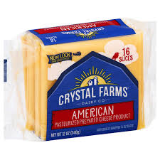 American Cheese 12 Tranche 8 OZ Crystal Farm 